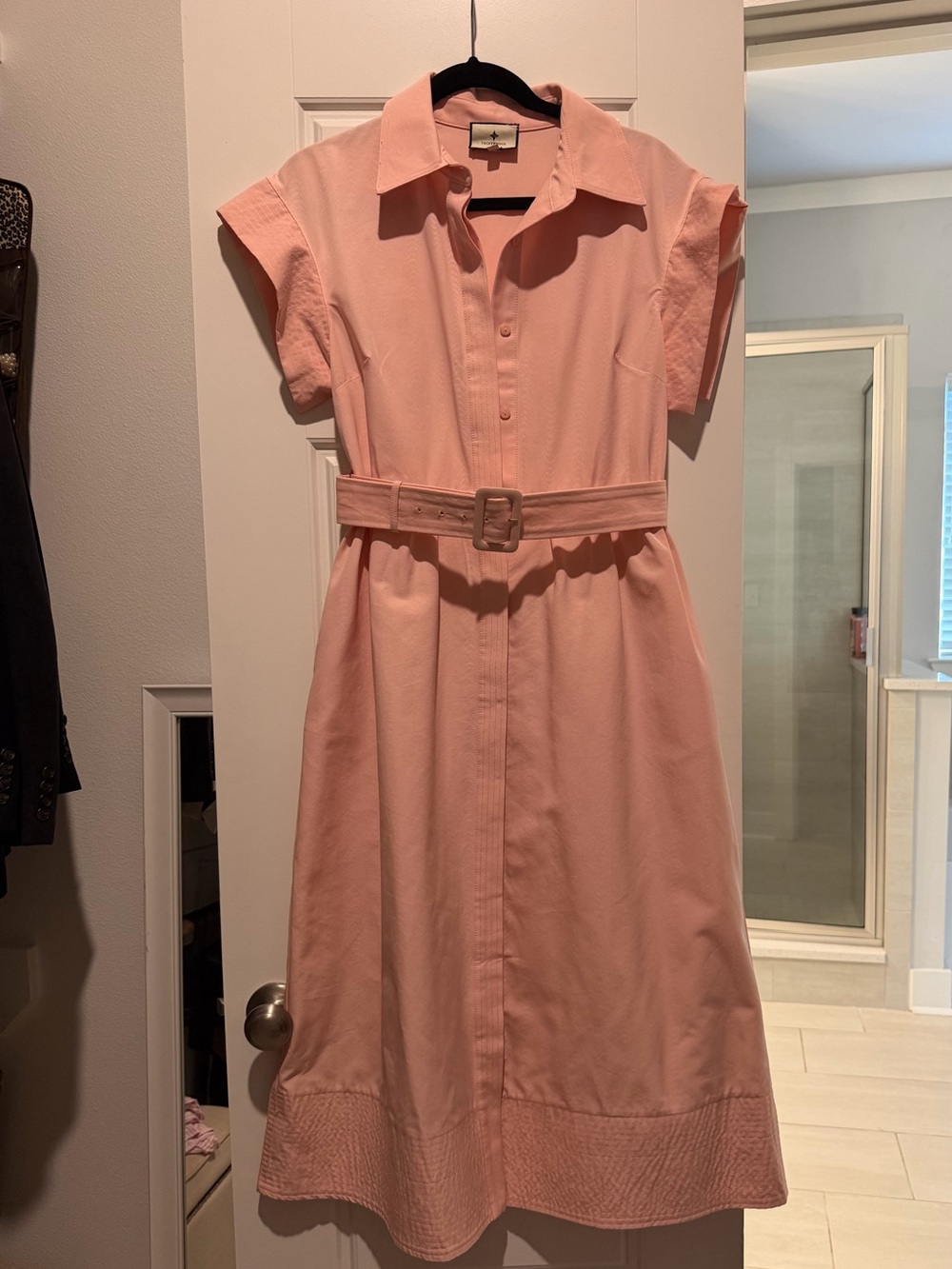 Light Pink Tuckernuck Chloe Dress with Belt